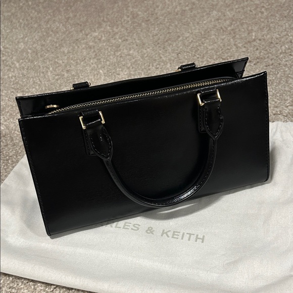 Charles & Keith Kerry Black Satchel Bag - Picture 6 of 11